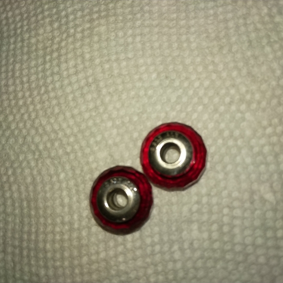 Pandora pair of Murano glass red charms - Picture 2 of 8